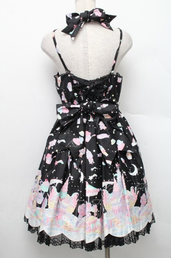 画像2: Angelic Pretty / MilkyPlanetジャンパースカートSet  黒 S-25-12-20-014-AP-OP-ET-ZS (2)