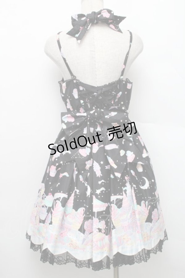 画像2: Angelic Pretty / MilkyPlanetジャンパースカートSet  黒 S-25-12-20-014-AP-OP-ET-ZS (2)