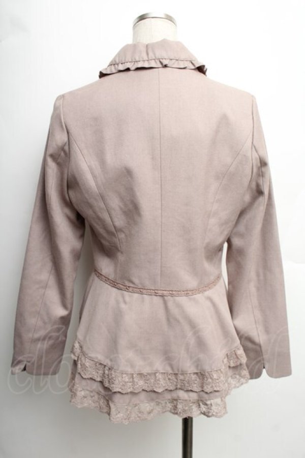 画像2: axes femme / バックテールフリルジャケット  グレージュ S-25-12-21-039-AX-JA-HR-ZS (2)