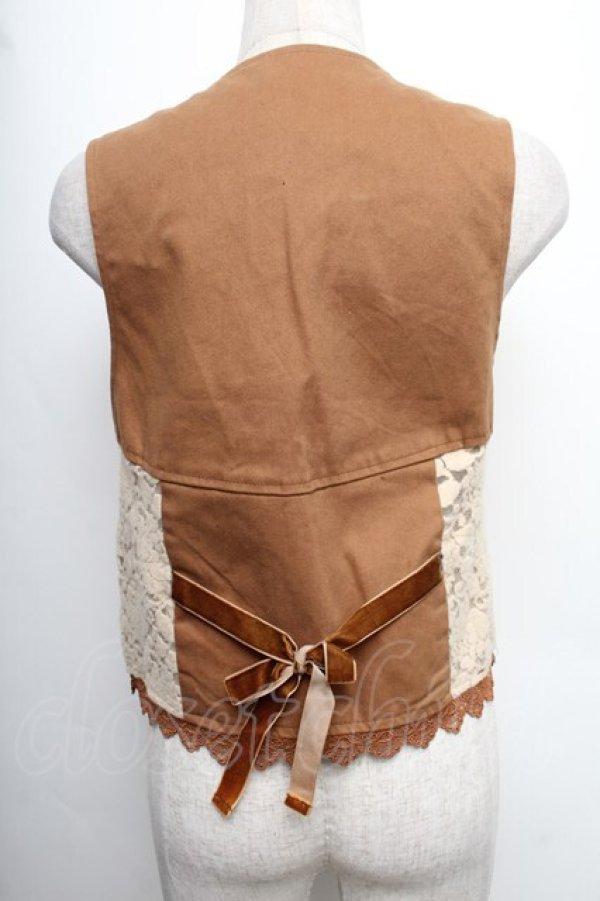 画像2: axes femme / ワッペン付ベスト  キャメル S-25-12-21-041-AX-TO-HR-ZS (2)