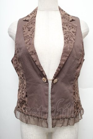 画像: axes femme / /ジャガードベスト  ブラウン S-25-12-21-042-AX-TO-HR-ZS