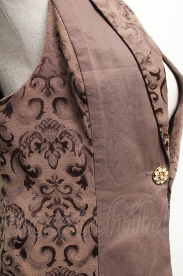 画像3: axes femme / /ジャガードベスト  ブラウン S-25-12-21-042-AX-TO-HR-ZS (3)