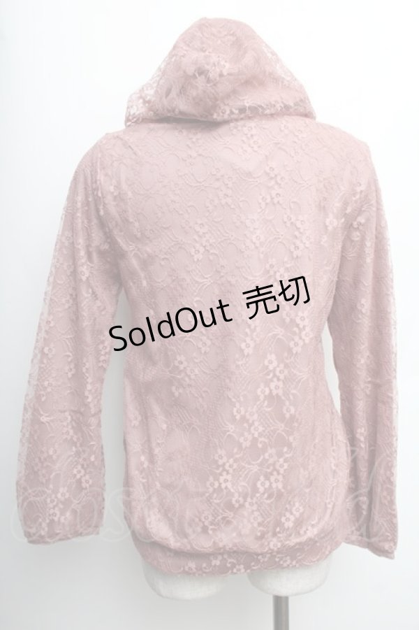 画像2: axes femme / デザインレースパーカー  アワピンク S-25-12-21-044-AX-BL-HR-ZS (2)