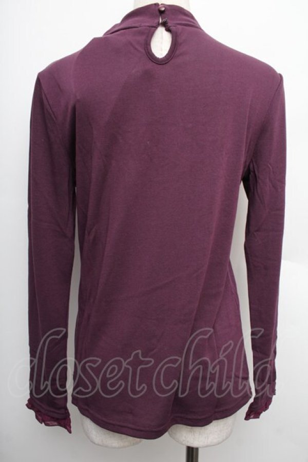 画像2: axes femme / BIGリボンカットソー  パープル S-25-12-21-045-AX-TO-HR-ZS (2)