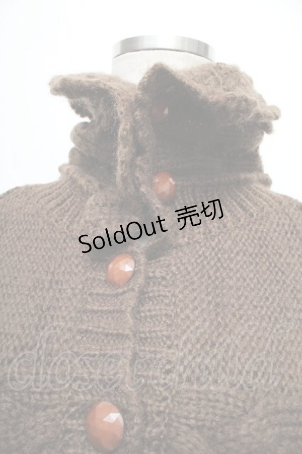 画像4: axes femme / リボン通しポンチョ  ブラウン S-25-12-21-048-AX-JA-HR-ZS (4)