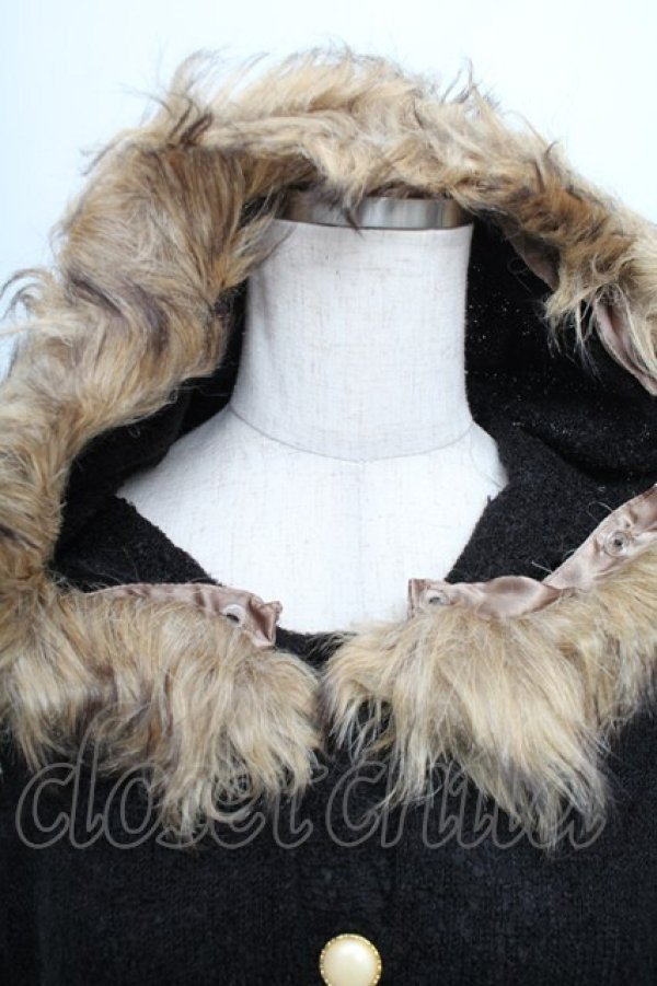 画像3: axes femme / パネル柄ニットポンチョ  黒 S-25-12-21-049-AX-CO-HR-ZS (3)