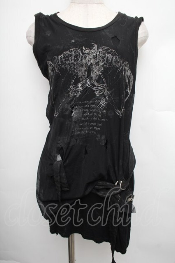 画像1: h.ANARCHY / メッシュ重ねタンク  黒 S-25-12-21-053-HN-TO-HR-ZS (1)