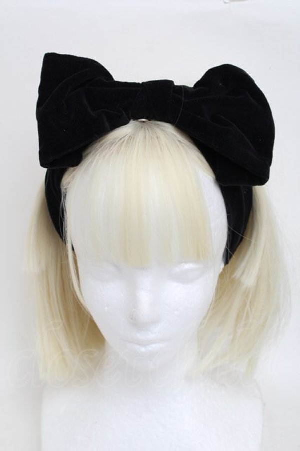 画像2: Jane Marple / リボンヘアバンド  黒 S-25-12-21-007-JM-AC-AS-ZS (2)