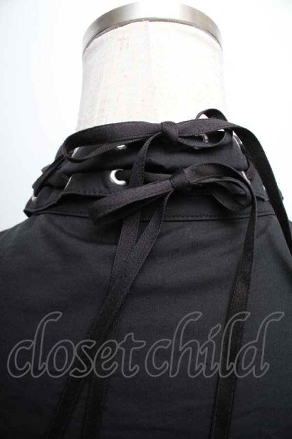 画像5: PEACE NOW / レースアップブラウス  黒 S-25-12-21-054-PU-BL-HR-ZS (5)