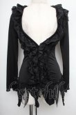 画像1: h.naoto Blood / フリルレースボレロ  黒 S-25-12-21-055-HN-TO-HR-ZS (1)