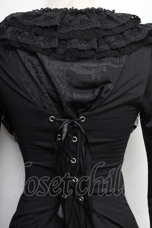 画像4: h.naoto Blood / フリルレースボレロ  黒 S-25-12-21-055-HN-TO-HR-ZS (4)