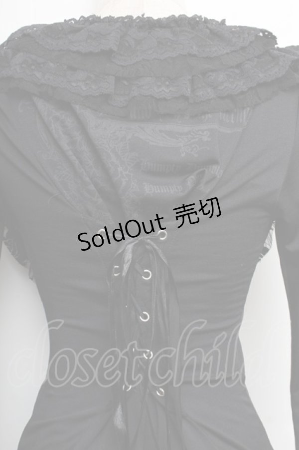 画像4: h.naoto Blood / フリルレースボレロ  黒 S-25-12-21-055-HN-TO-HR-ZS (4)