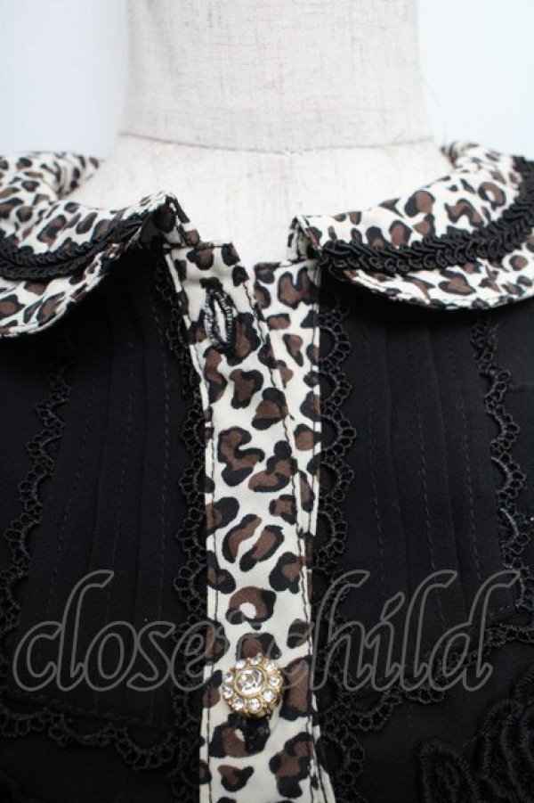 画像2: axes femme / レオパードブラウス  黒 S-25-12-21-057-AX-TO-HR-ZS (2)