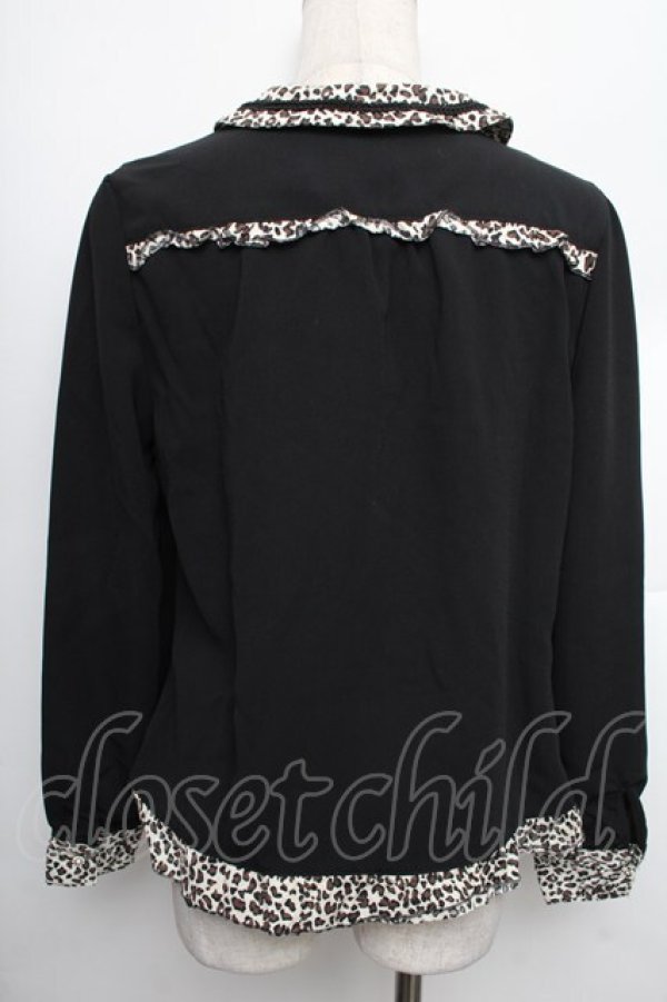 画像3: axes femme / レオパードブラウス  黒 S-25-12-21-057-AX-TO-HR-ZS (3)