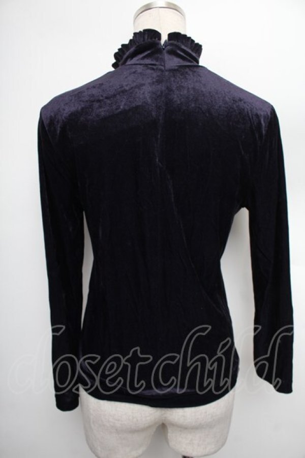 画像2: Jane Marple Dans Le Salon / ベロアトップス  紺 S-25-12-21-064-JM-TO-AS-ZS (2)