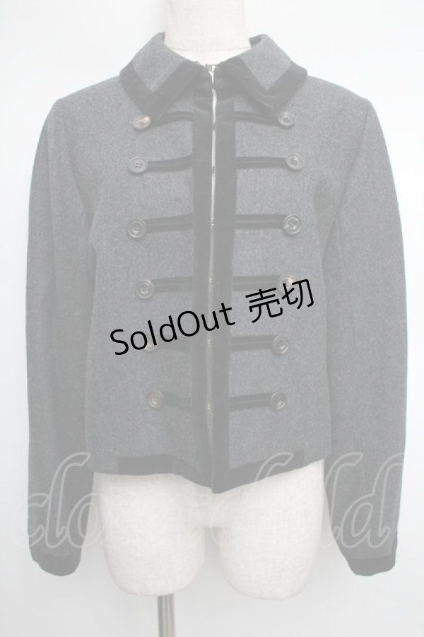 画像1: Jane Marple / ベロアジャケット  黒 S-25-12-21-065-JM-JA-AS-ZS (1)