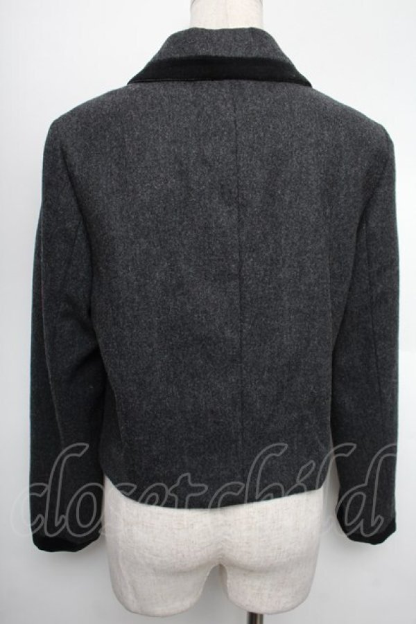 画像2: Jane Marple / ベロアジャケット  黒 S-25-12-21-065-JM-JA-AS-ZS (2)