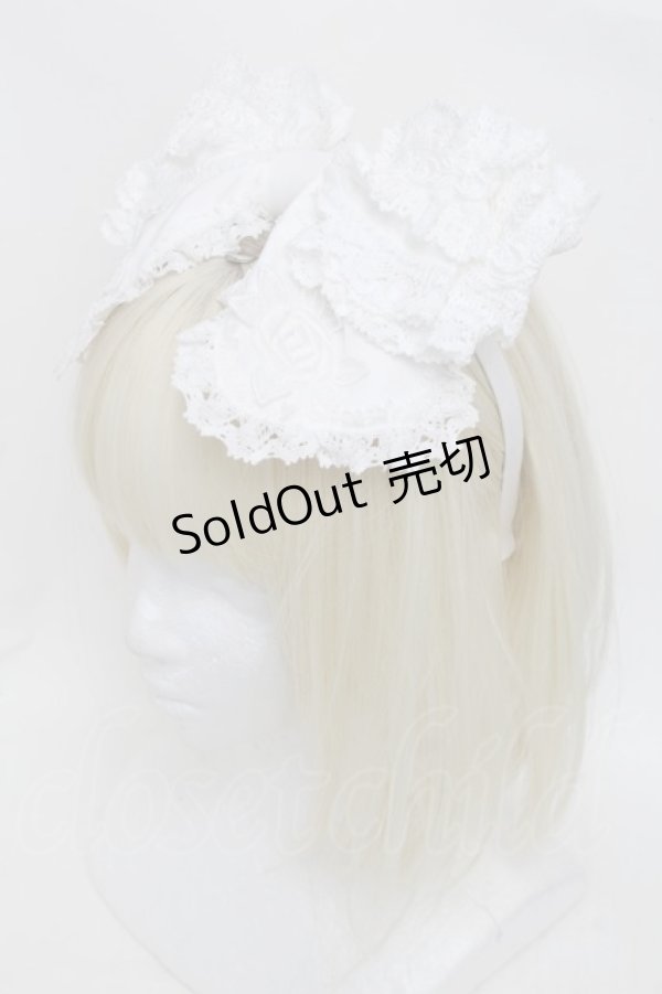 画像1: BABY,THE STARS SHINE BRIGHT / Romantic Dream Roseカチューシャ  白 S-25-12-21-009-BA-AC-AS-ZS (1)