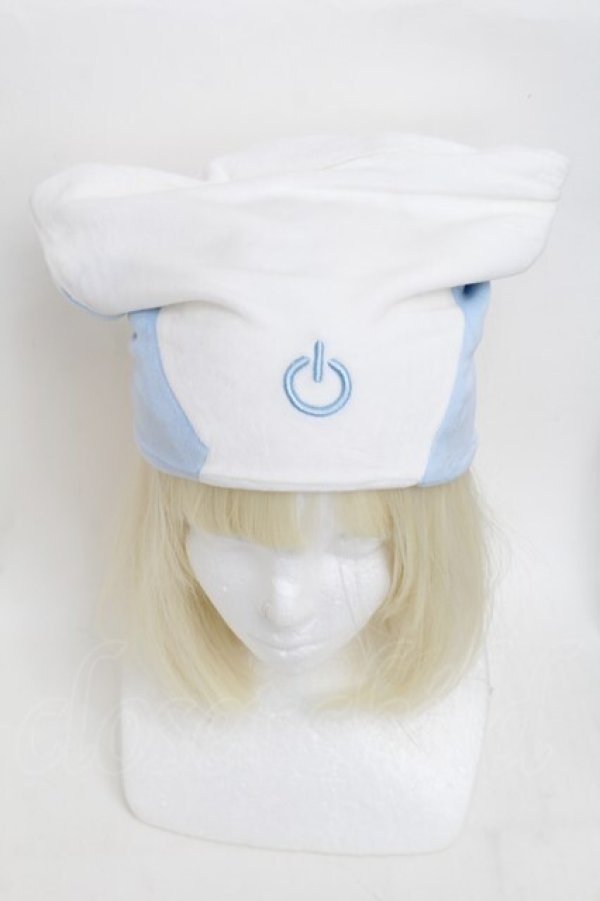 画像2: anonenone / 猫耳帽子  白ｘサックス S-25-12-21-010-PU-TO-HR-ZS (2)