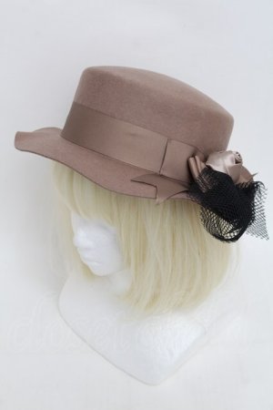 画像: axes femme / チュールカンカン帽  キャメル S-25-12-21-012-AX-AC-HR-ZS