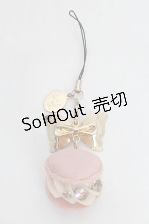 画像: Q-pot. / ストロベリーマカロンストラップ  ピンク S-25-12-21-002-QP-ZA-SZ-ZS