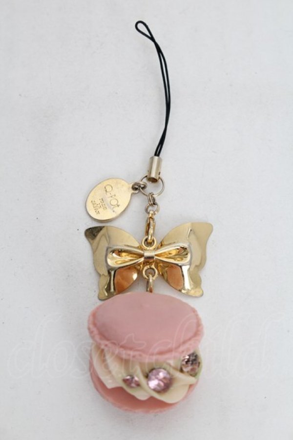 画像1: Q-pot. / ストロベリーマカロンストラップ  ピンク S-25-12-21-002-QP-ZA-SZ-ZS (1)