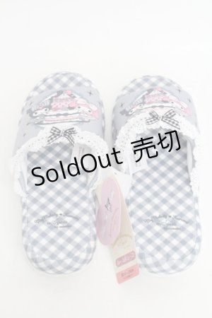 画像: m petit by misako / マイメロディクロミスリッパ  黒 S-25-12-21-014-LO-ZA-AS-ZS