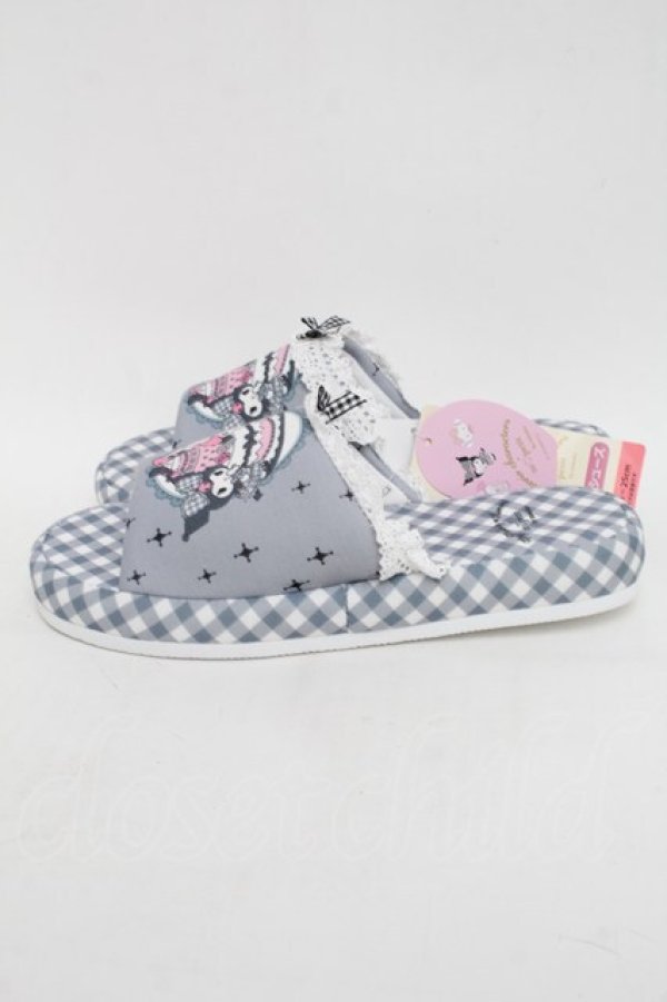 画像2: m petit by misako / マイメロディクロミスリッパ  黒 S-25-12-21-014-LO-ZA-AS-ZS (2)