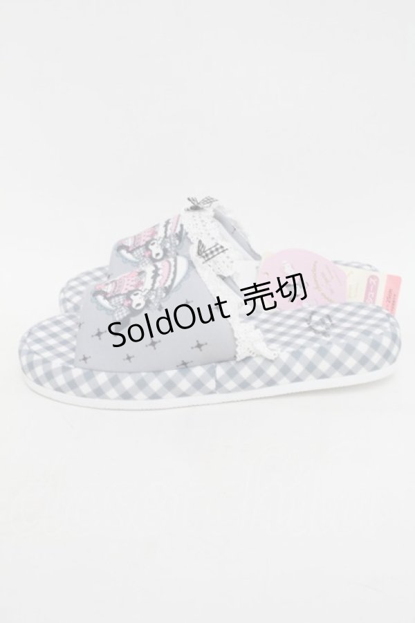 画像2: m petit by misako / マイメロディクロミスリッパ  黒 S-25-12-21-014-LO-ZA-AS-ZS (2)