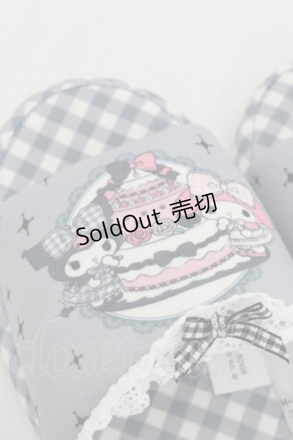 画像4: m petit by misako / マイメロディクロミスリッパ  黒 S-25-12-21-014-LO-ZA-AS-ZS (4)