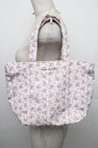 画像1: Maison de FLEUR / 撥水加工フラワープリントトートバッグS  白 S-25-12-21-017-LO-BG-AS-ZS (1)
