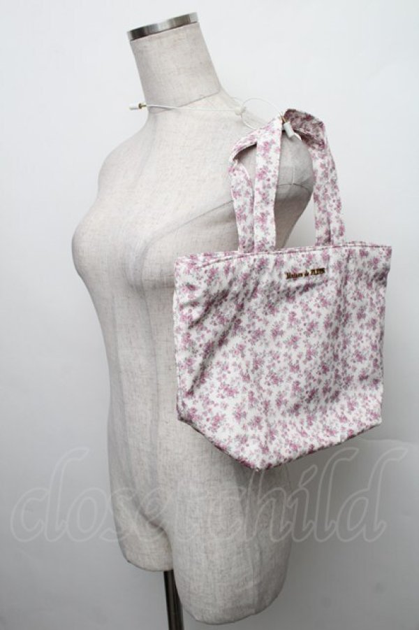 画像3: Maison de FLEUR / 撥水加工フラワープリントトートバッグS  白 S-25-12-21-017-LO-BG-AS-ZS (3)