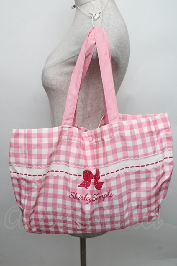 画像2: Shirley Temple / エコバッグ  ピンク S-25-12-21-019-ET-BG-AS-ZS (2)