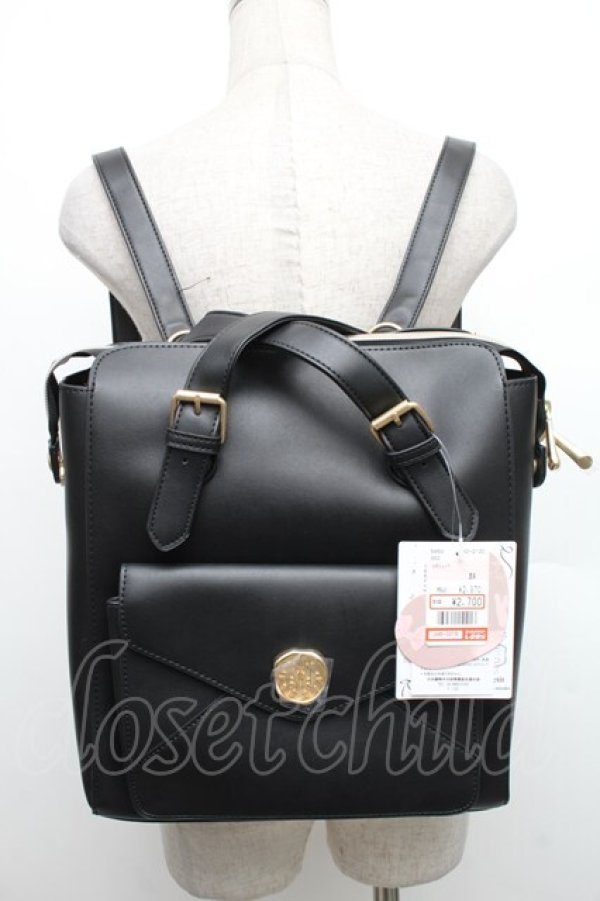 画像1: m petit by misako / AMリュック  黒 S-25-12-21-023-LO-BG-AS-ZS (1)