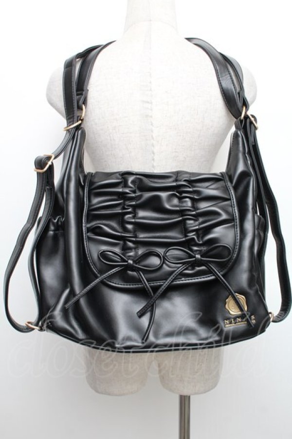 画像1: m petit by misako / 2WAYバッグ  黒 S-25-12-21-024-LO-BG-AS-ZS (1)