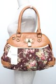 画像1: axes femme / 花柄ボストンバッグ  チャ S-25-12-21-026-AX-BG-HR-ZS (1)