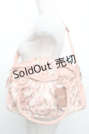 画像: axes femme / 花柄合皮ボストンバッグ  アワピンク S-25-12-21-027-AX-BG-HR-ZS