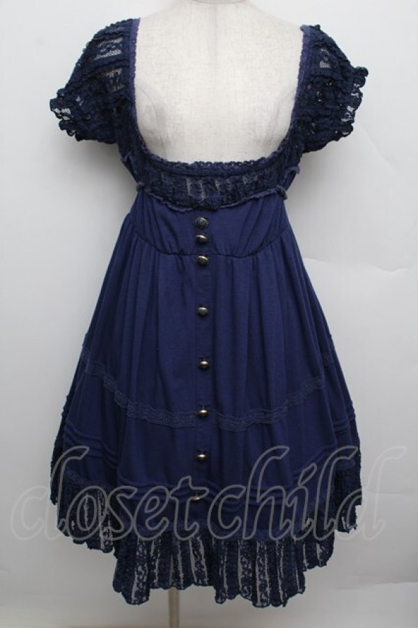 画像1: LIZ LISA / レースチュニック  青 S-25-12-23-029-LO-TO-HR-ZS (1)