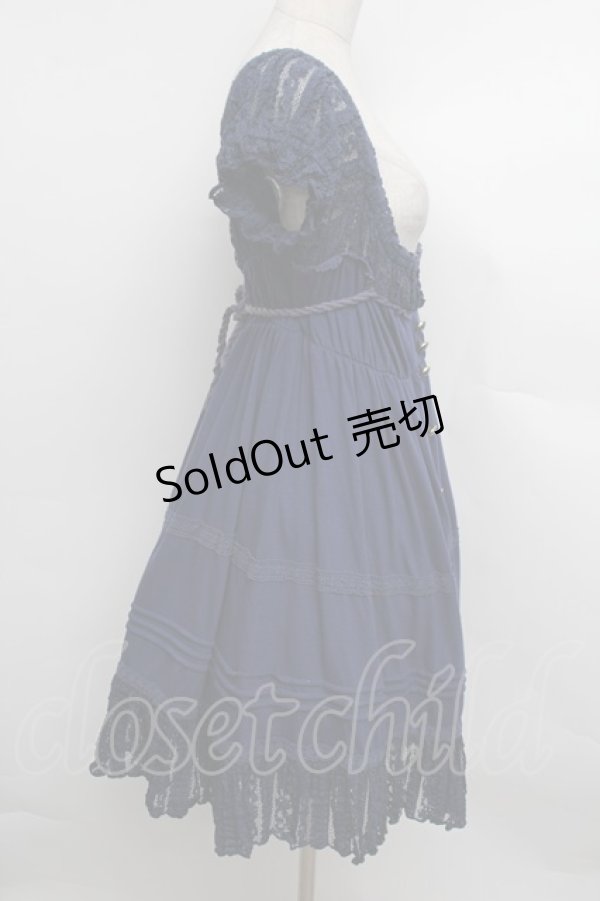 画像2: LIZ LISA / レースチュニック  青 S-25-12-23-029-LO-TO-HR-ZS (2)