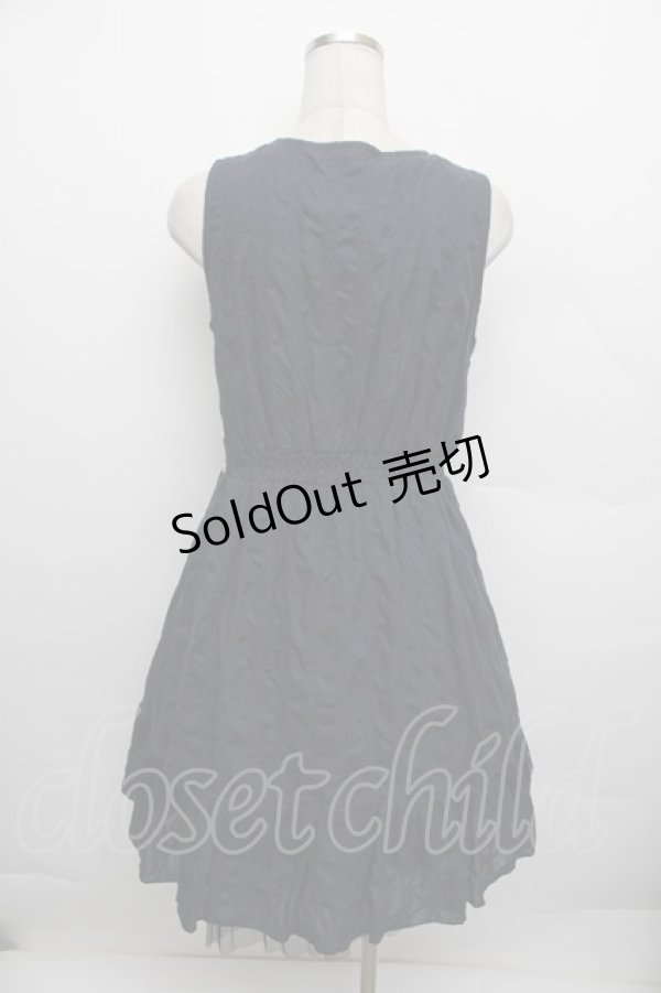 画像2: axes femme / コットン刺繍ワンピース  紺 S-25-12-23-030-AX-OP-HR-ZS (2)