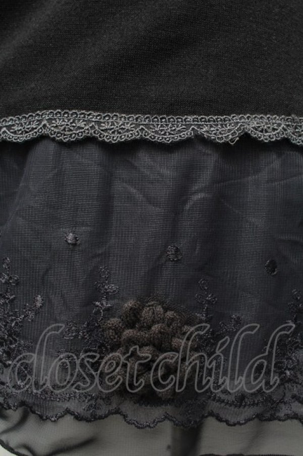 画像4: axes femme / 裾チュールチュニック  黒 S-25-12-23-032-AX-TO-HR-ZS (4)