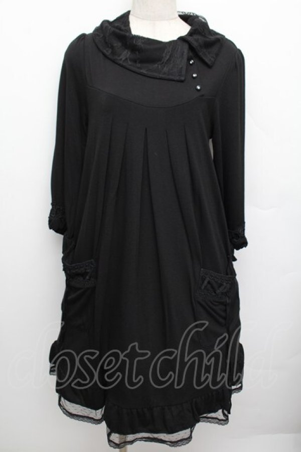 画像1: axes femme / 2wayタートルカットソーワンピ  黒 S-25-12-23-033-AX-OP-HR-ZS (1)