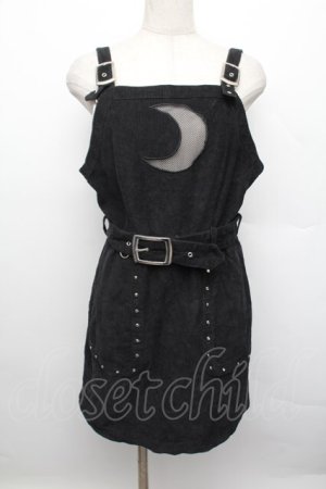 画像: Restyle / コーデュロイサロペットワンピース  黒 S-25-12-23-035-GO-OP-AS-ZS