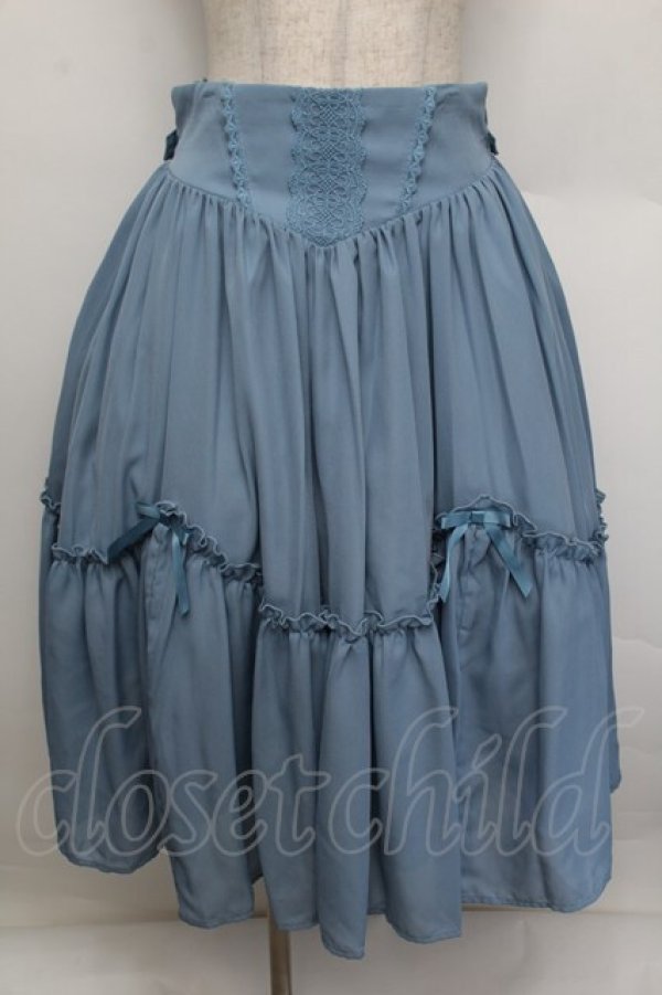 画像1: axes femme kawaii / ヴィンテージシフォンスカート  ブルー S-25-12-23-039-AX-SK-AS-ZS (1)