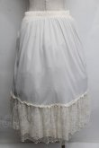 画像2: axes femme / 繊細レースミディ丈ペチスカート  キナリ S-25-12-23-040-AX-SK-HR-ZS (2)