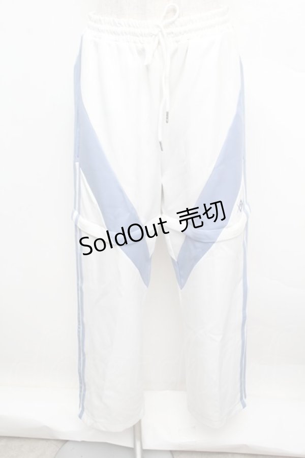 画像1: REFLEM / 2WAY切替ジャージパンツ  白ｘサックス S-25-12-23-045-PU-PA-HR-ZS (1)