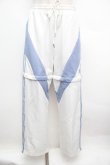 画像2: REFLEM / 2WAY切替ジャージパンツ  白ｘサックス S-25-12-23-045-PU-PA-HR-ZS (2)