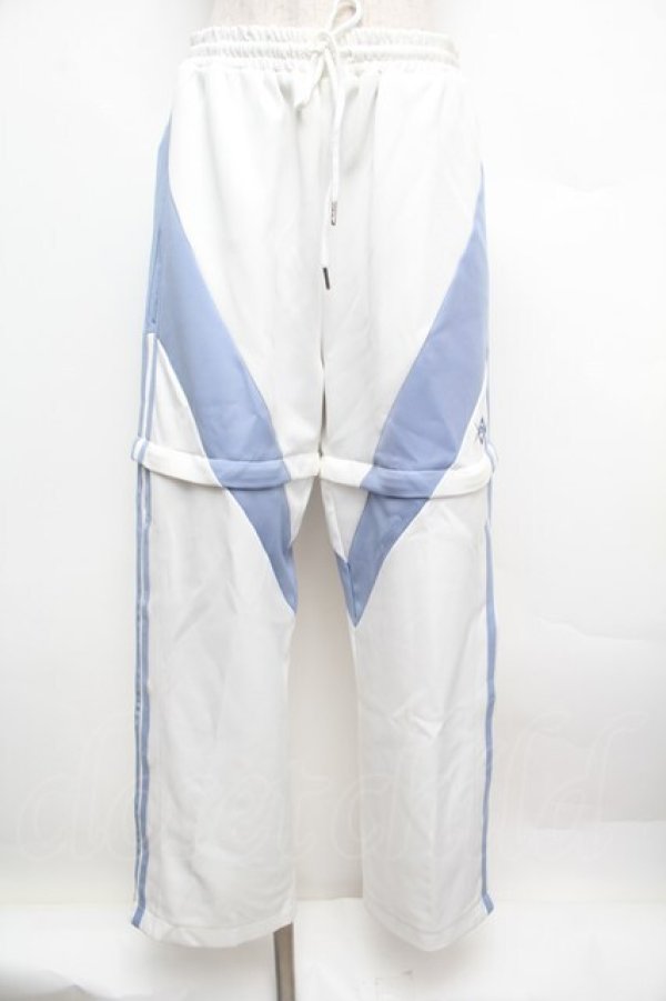 画像2: REFLEM / 2WAY切替ジャージパンツ  白ｘサックス S-25-12-23-045-PU-PA-HR-ZS (2)