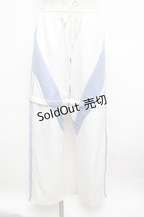 画像2: REFLEM / 2WAY切替ジャージパンツ  白ｘサックス S-25-12-23-045-PU-PA-HR-ZS (2)