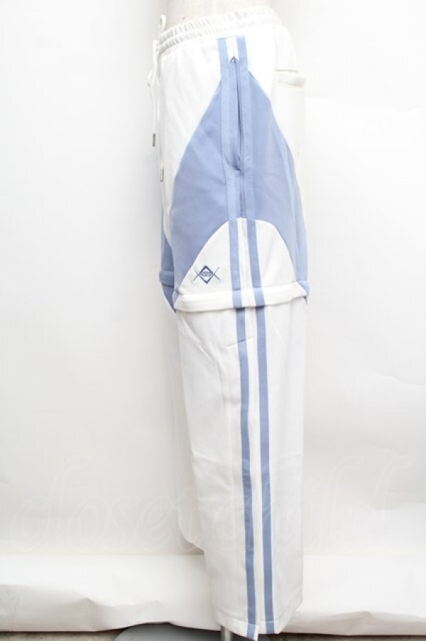 画像3: REFLEM / 2WAY切替ジャージパンツ  白ｘサックス S-25-12-23-045-PU-PA-HR-ZS (3)